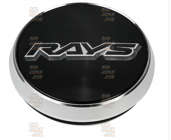 Rays Volk Racing VR Center Cap Model-02 Black Chrome O-Ring - TE037 6061 / G25Edge
